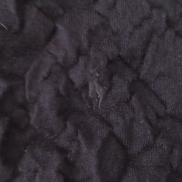 polo ralph lauren navy blue washable merino wool sweater jumper S - Picture 2 of 7